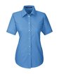 Devon & Jones Ladies' Crown Collection Solid Broadcloth Short-Sleeve Woven Shirt FRENCH BLUE OFFront