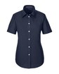 Devon & Jones Ladies' Crown Collection Solid Broadcloth Short-Sleeve Woven Shirt NAVY OFFront
