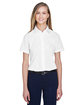 Devon & Jones Ladies' Crown Collection Solid Broadcloth Short-Sleeve Woven Shirt  