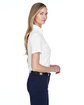 Devon & Jones Ladies' Crown Collection Solid Broadcloth Short-Sleeve Woven Shirt WHITE ModelSide