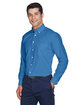Devon & Jones Men's Crown Collection® Solid Oxford Woven Shirt FRENCH BLUE ModelQrt