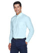 Devon & Jones Men's Crown Collection® Solid Oxford Woven Shirt CRYSTAL BLUE ModelQrt