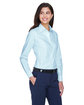 Devon & Jones Ladies' Crown Collection Solid Oxford Woven Shirt CRYSTAL BLUE ModelQrt