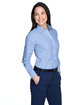 Devon & Jones Ladies' Crown Collection Banker Stripe Woven Shirt  ModelQrt