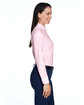 Devon & Jones Ladies' Crown Collection Banker Stripe Woven Shirt PINK ModelSide