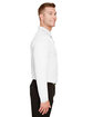 Devon & Jones CrownLux Performance™ Men's Plaited Long Sleeve Polo WHITE ModelSide