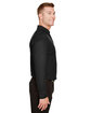 Devon & Jones CrownLux Performance™ Men's Tall Plaited Long Sleeve Polo BLACK ModelSide