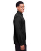 Devon & Jones Men's CrownLux Performance™ Plaited Button-Down Shirt BLACK ModelSide