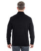 Devon & Jones Men's Manchester Fully-Fashioned Quarter-Zip Sweater BLACK/ GRAPHITE ModelBack