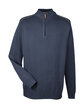 Devon & Jones Men's Manchester Fully-Fashioned Quarter-Zip Sweater NAVY/ GRAPHITE OFFront