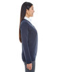 Devon & Jones Ladies' Manchester Fully-Fashioned Full-Zip Cardigan Sweater NAVY/ GRAPHITE ModelSide
