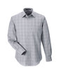 Devon & Jones Men's Crown Collection Glen Plaid Woven Shirt WHT/ GRPH/ LT GR OFFront