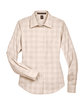 Devon & Jones Ladies' Crown Collection Glen Plaid Woven Shirt STN/ LT STN/ WHT FlatFront