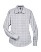 Devon & Jones Ladies' Crown Collection Glen Plaid Woven Shirt WHT/ GRPH/ LT GR FlatFront