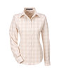 Devon & Jones Ladies' Crown Collection Glen Plaid Woven Shirt STN/ LT STN/ WHT OFFront
