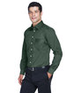 Devon & Jones Men's Crown Collection® Solid Stretch Twill Woven Shirt FOREST ModelQrt