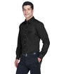 Devon & Jones Men's Crown Collection® Solid Stretch Twill Woven Shirt BLACK ModelQrt