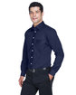 Devon & Jones Men's Crown Collection® Solid Stretch Twill Woven Shirt NAVY ModelQrt