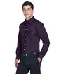 Devon & Jones Men's Crown Collection® Solid Stretch Twill Woven Shirt DEEP PURPLE ModelQrt