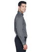 Devon & Jones Men's Crown Collection® Solid Stretch Twill Woven Shirt GRAPHITE ModelSide