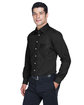 Devon & Jones Men's Crown Collection Tall Solid Stretch Twill Woven Shirt BLACK ModelQrt