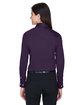 Devon & Jones Ladies' Crown Collection® Solid Stretch Twill Woven Shirt DEEP PURPLE ModelBack