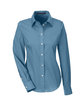 Devon & Jones Ladies' Crown Collection® Solid Stretch Twill Woven Shirt SLATE BLUE OFFront