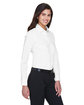 Devon & Jones Ladies' Crown Collection® Solid Stretch Twill Woven Shirt WHITE ModelQrt
