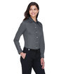 Devon & Jones Ladies' Crown Collection® Solid Stretch Twill Woven Shirt GRAPHITE ModelQrt