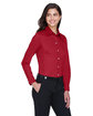Devon & Jones Ladies' Crown Collection® Solid Stretch Twill Woven Shirt RED ModelQrt