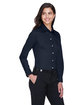 Devon & Jones Ladies' Crown Collection® Solid Stretch Twill Woven Shirt NAVY ModelQrt