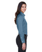 Devon & Jones Ladies' Crown Collection® Solid Stretch Twill Woven Shirt SLATE BLUE ModelSide