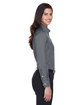Devon & Jones Ladies' Crown Collection® Solid Stretch Twill Woven Shirt GRAPHITE ModelSide
