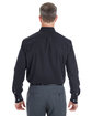 Devon & Jones Men's Crown Collection Striped Woven Shirt BLACK/ GRAPHITE ModelBack