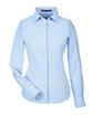 Devon & Jones CrownLux Performance® Ladies' Micro Windowpane Woven Shirt FRENCH BLUE/ WHT OFFront