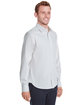 Devon & Jones Men's Untucked  Crown Collection Stretch Broadcloth Woven Shirt WHITE ModelQrt