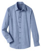 Devon & Jones Men's Crown  Collection® Stretch Pinpoint Chambray Shirt NAVY FlatFront