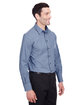 Devon & Jones Men's Crown  Collection® Stretch Pinpoint Chambray Shirt NAVY ModelQrt