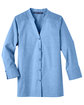 Devon & Jones Ladies' Crown Collection Stretch Pinpoint Chambray Three-Quarter Sleeve Blouse FRENCH BLUE FlatFront