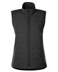 Devon & Jones Ladies' New Classics™ Charleston Hybrid Vest BLK MELANGE/ BLK OFFront