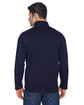 Devon & Jones Adult Bristol Sweater Fleece Quarter-Zip NAVY ModelBack