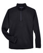 Devon & Jones Adult Bristol Sweater Fleece Quarter-Zip BLACK FlatFront