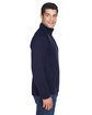 Devon & Jones Adult Bristol Sweater Fleece Quarter-Zip NAVY ModelSide