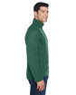Devon & Jones Adult Bristol Sweater Fleece Quarter-Zip FOREST HEATHER ModelSide