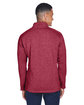 Devon & Jones Men's Bristol Full-Zip Sweater Fleece Jacket RED HEATHER ModelBack