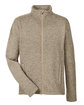 Devon & Jones Men's Bristol Full-Zip Sweater Fleece Jacket KHAKI HEATHER OFFront