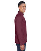Devon & Jones Men's Bristol Full-Zip Sweater Fleece Jacket BURGUNDY HEATHER ModelSide