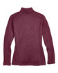 Devon & Jones Ladies' Bristol Full-Zip Sweater Fleece Jacket BURGUNDY HEATHER FlatBack