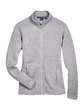 Devon & Jones Ladies' Bristol Full-Zip Sweater Fleece Jacket GREY HEATHER FlatFront