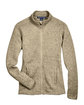 Devon & Jones Ladies' Bristol Full-Zip Sweater Fleece Jacket KHAKI HEATHER FlatFront